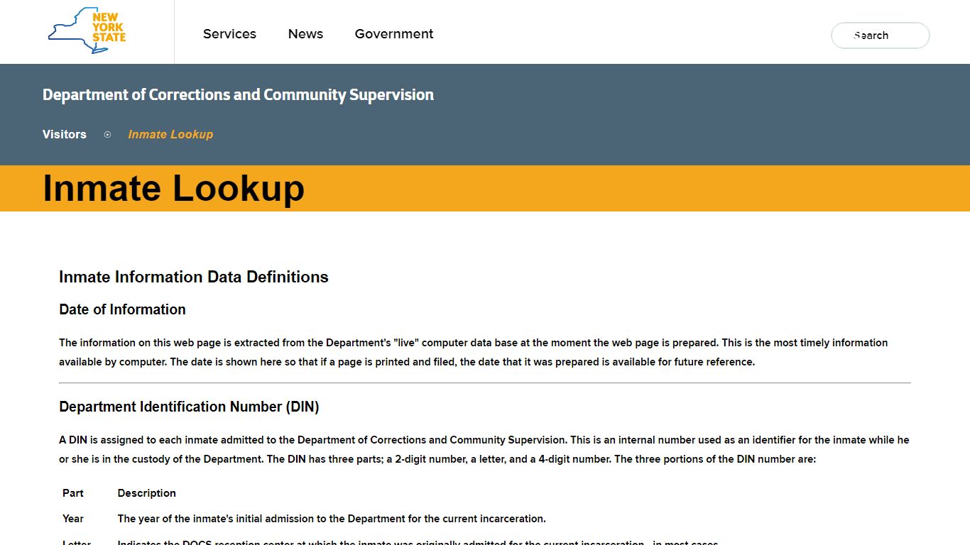 NYS Department of Corrections and Community Supervision